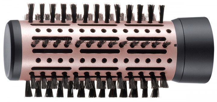 Фен-щітка Remington Curl & Straight Confidence, 800Вт, 2 режими, іоніз-я, оберт., хол. обдув,кейс, кераміка, сірий (AS8606) 368502 фото