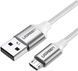Кабель UGREEN US290 USB 2.0 To Micro Cable Nickel Plating Aluminum Braid 2A 1m White (60151) 278774 фото 2