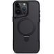 TPU+PC чохол Metal Buttons with MagSafe Carbon Ring для Apple iPhone 16 Pro (6.3") Чорний 321373 фото 2