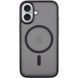 TPU+PC чохол Metal Buttons with MagSafe для Apple iPhone 16 (6.1") Чорний 318279 фото 1