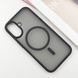 TPU+PC чохол Metal Buttons with MagSafe для Apple iPhone 16 (6.1") Чорний 318279 фото 2