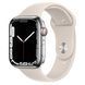 Смарт-годинник Apple Watch Series 7 GPS + LTE 45mm Silver Stainless Steel Case With Starlight Sport Band MKJD3/MKJV3 224924 фото 1