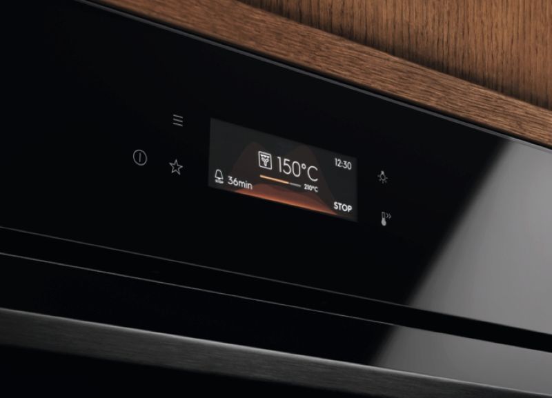 Духова шафа Electrolux електрична, 72л, A+, дисплей, конвекція, телескопічні напрямні, чорний 388023 фото