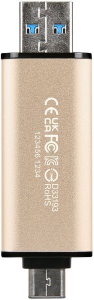 Накопичувач Transcend 128GB USB 3.2 Type-A + Type-C JetFlash 930 R420/W400MB/s Чорний (TS128GJF930C) 375055 фото