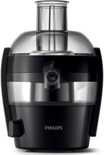 Соковитискач Philips Viva Collection відцентрований 500Вт, чаша-0.5л, жмих-1л, пластик, чорний (HR1832/00) 369818 фото