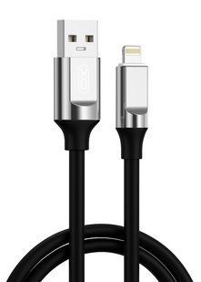 кабель XO NB251 Liquid Silicone Rubber USB-A to Lightning - 6A - 1m (Чорний) 388714 фото