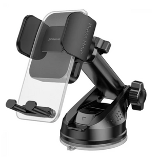 Автомобільний тримач Proove Crystal Clamp Plus Suction Type Car Mount (CHCSP0000001) Black 286770 фото