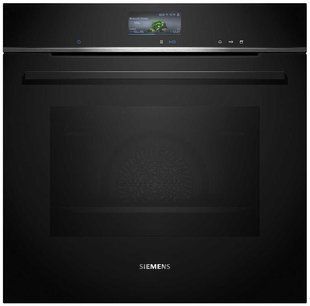 Духова шафа Siemens електрична, 71л, A+, пара, дисплей, конвекція, чорний (HS736G3B1) 367578 фото