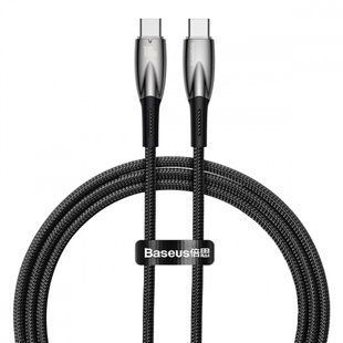 Кабель Baseus Glimmer Series Fast Charging Type-C to Type-C 100W (1m) black (CADH000701) 400118 фото