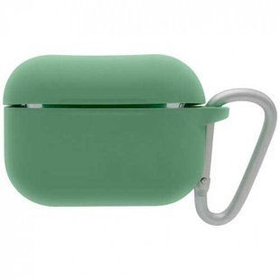 Чохол для навушників Silicon Case Airpods Pro карабин Green 215202 фото