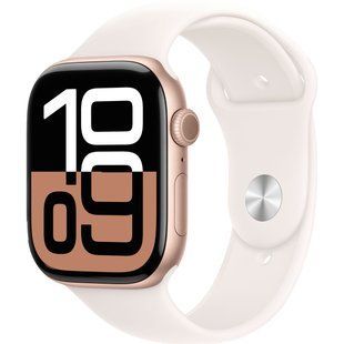 Смарт-годинник Apple Watch Series 10 GPS + LTE 42mm Rose Gold Aluminium Case With Light Blush Sport Band S/M MWX93 325838 фото