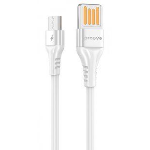 Кабель Proove Double Way Silicone Micro USB 2.4A (1m) (CCDS20001302) White 287208 фото