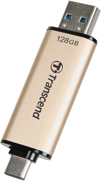 Накопичувач Transcend 128GB USB 3.2 Type-A + Type-C JetFlash 930 R420/W400MB/s Чорний (TS128GJF930C) 375055 фото