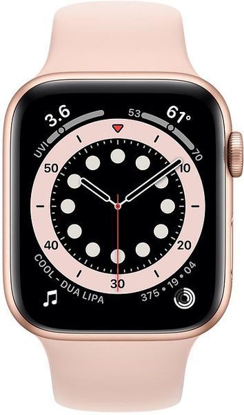 Смарт-годинник Apple Watch Series 6 44mm GPS + LTE Gold Aluminum Case With Pink Sand Sport Band (M07G3\MG2D3) 175961 фото