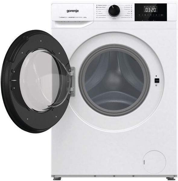 Пральна машина Gorenje фронтальна, 6кг, 1000, A+++, 43.5см, дисплей, пар, інвертор, білий (W3NGPI61SBS) 375709 фото