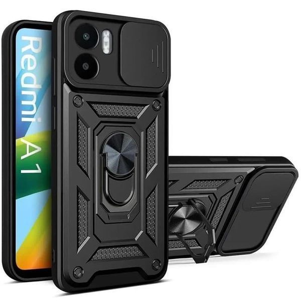 Чохол Ummi Camshield Serge Ring для Xiaomi Redmi A1 / A2 Чорний 396359 фото