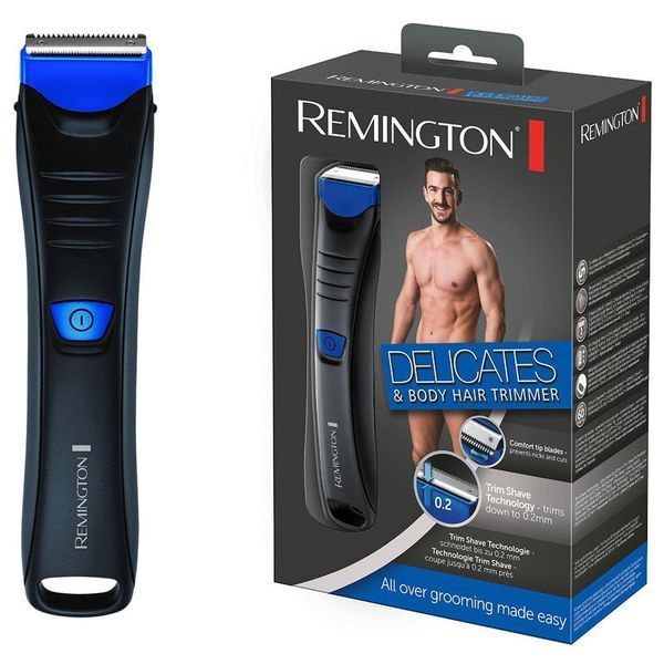 Тример Remington Delicates, для тіла та інтимних зон , акум., сталь, чорно-синій (BHT250) 370156 фото