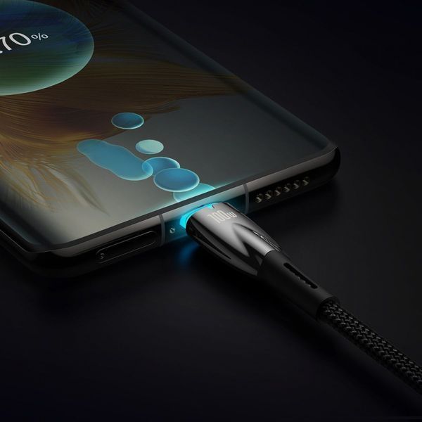 Кабель Baseus Glimmer Series Fast Charging Type-C to Type-C 100W (1m) black (CADH000701) 400118 фото