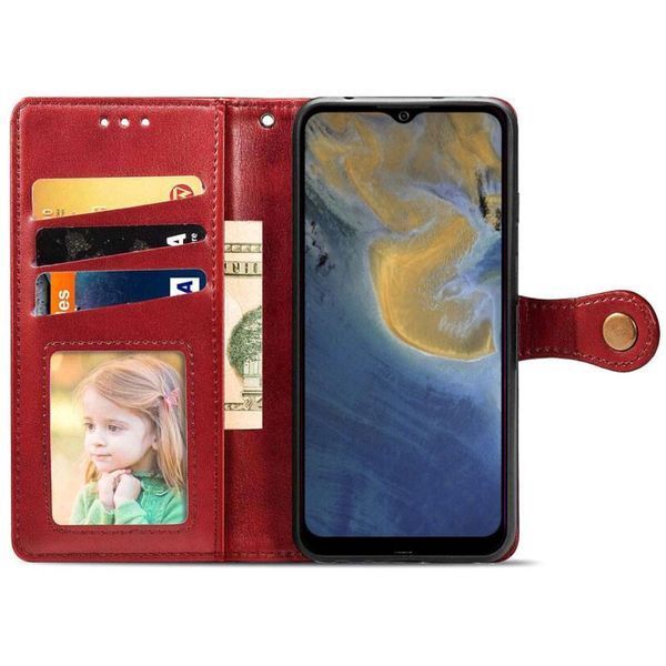 Кожаный чехол книжка GETMAN Gallant (PU) для ZTE Blade A51 Красный 216045 фото