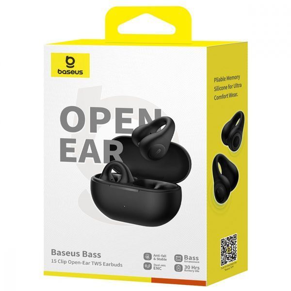 Навушники Baseus Bass 15 Clip Open-Ear TWS (A00079500223-00) white 356178 фото