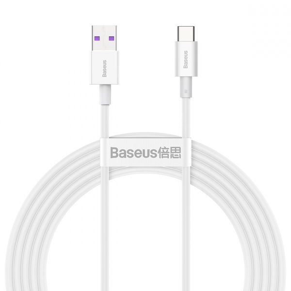 Кабель Baseus Superior Series Type-C 66W (CATYS-A02) White 2m 244313 фото