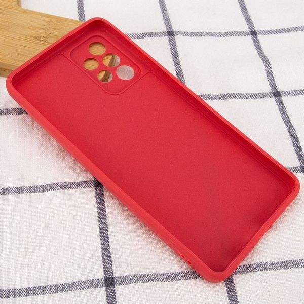 Силіконовий чохол Candy Full Camera для Samsung Galaxy A72 4G / A72 5G Червоний / Camellia 208902 фото