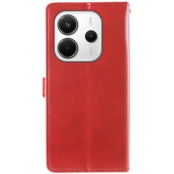 Шкіряний чохол-книжка GETMAN Gallant (PU) для Xiaomi Redmi Note 14 4G (Europe version) Червоний 358899 фото