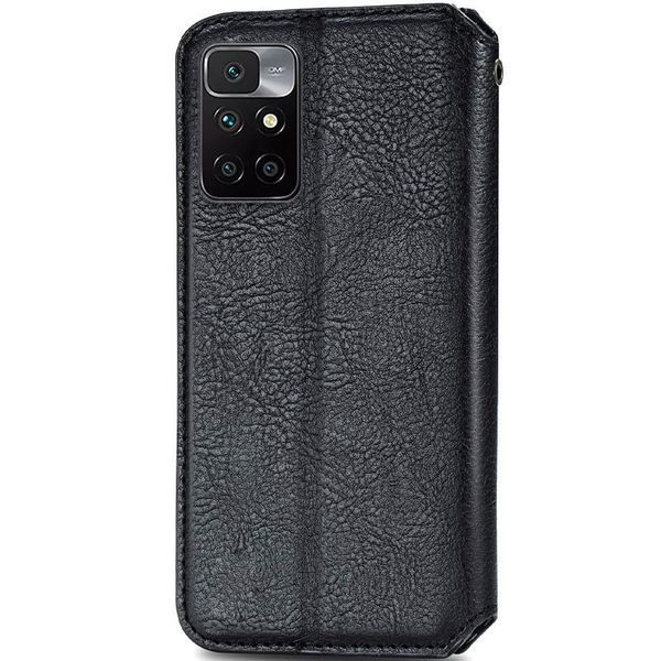 Шкіряний чохол книжка GETMAN Cubic (PU) для Xiaomi Redmi 10 Чорний 217661 фото