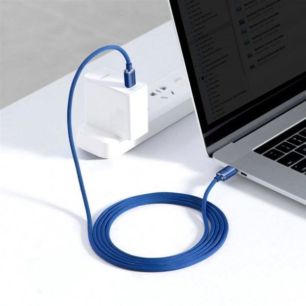Кабель Baseus Crystal Shine Series Fast Charging Data USB кабель Type-C To Type-C 100W 1.2m (CAJY000603) Blue 260560 фото