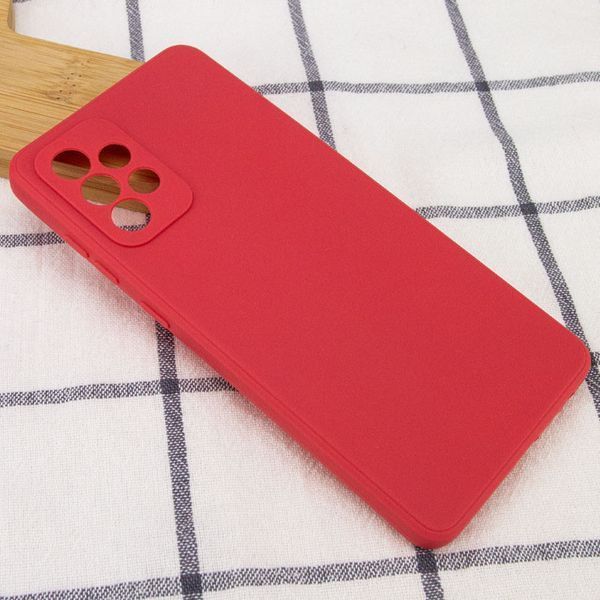 Силіконовий чохол Candy Full Camera для Samsung Galaxy A72 4G / A72 5G Червоний / Camellia 208902 фото