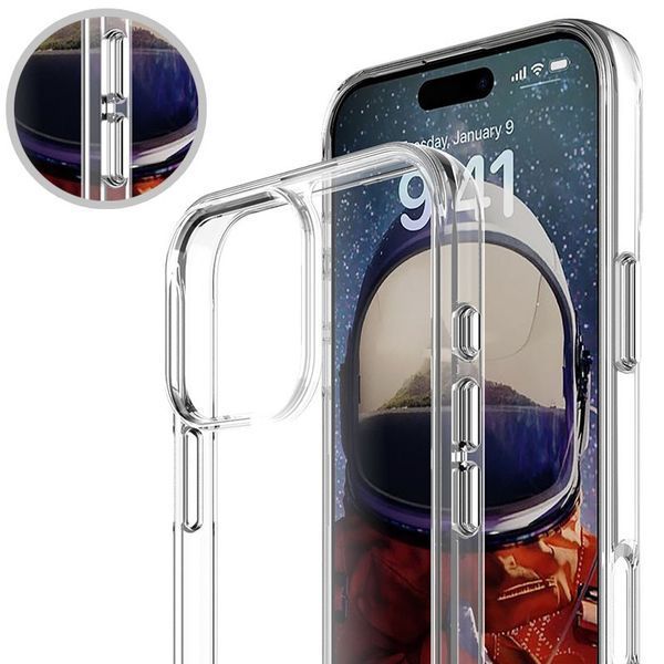 Чохол TPU Space Case transparent для Apple iPhone 16 Pro (6.3") Прозорий 319324 фото
