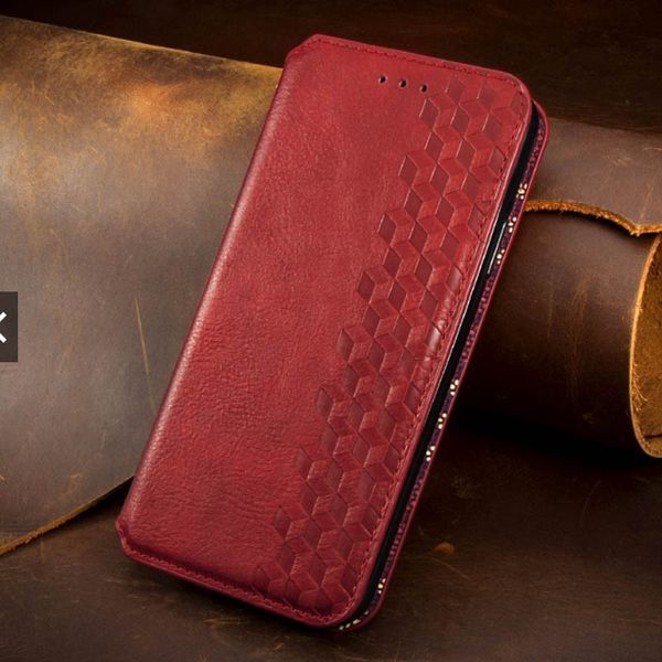 Шкіряний чохол книжка GETMAN Cubic (PU) для Xiaomi Redmi Note 9 / Redmi 10X Червоний 244026 фото
