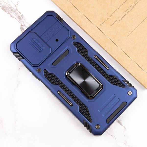 Ударостійкий чохол Camshield Army Ring для Xiaomi Poco X5 Pro 5G / Note 12 Pro 5G Синій / Navy 271458 фото
