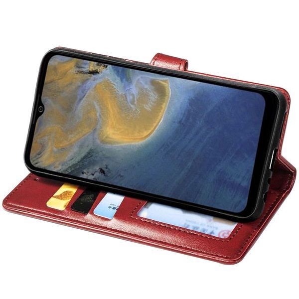 Кожаный чехол книжка GETMAN Gallant (PU) для ZTE Blade A51 Красный 216045 фото