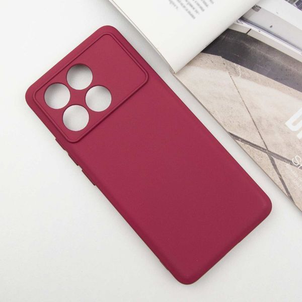 Чохол Silicone Cover Lakshmi Full Camera (A) для Xiaomi Poco X6 / Note 13 Pro 5G Бордовий / Marsala 288529 фото