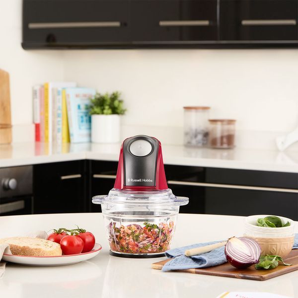 Подрібнювач Russell Hobbs Desire Red, 200Вт, чаша-500мл, скло, корпус-пластик, червоний 363836 фото
