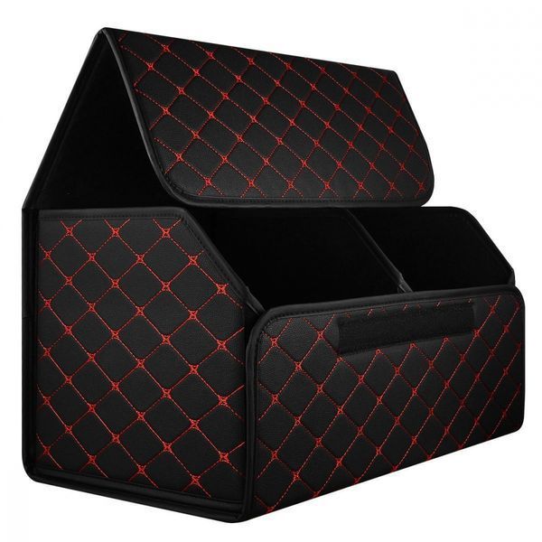 Органайзер у багажник автомобіля 54см*30см*30см black red 341838 фото
