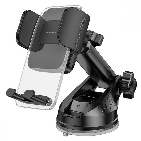 Автомобільний тримач Proove Crystal Clamp Plus Suction Type Car Mount (CHCSP0000001) Black 286770 фото