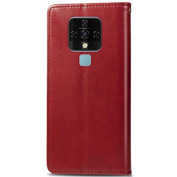Шкіряний чохол книжка GETMAN Gallant (PU) для TECNO Camon 16 SE Червоний 211482 фото