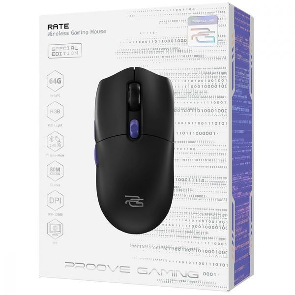Бездротова ігрова миша Proove Gaming Rate Special Edition (CMRTWRS03002) white/purple 380694 фото