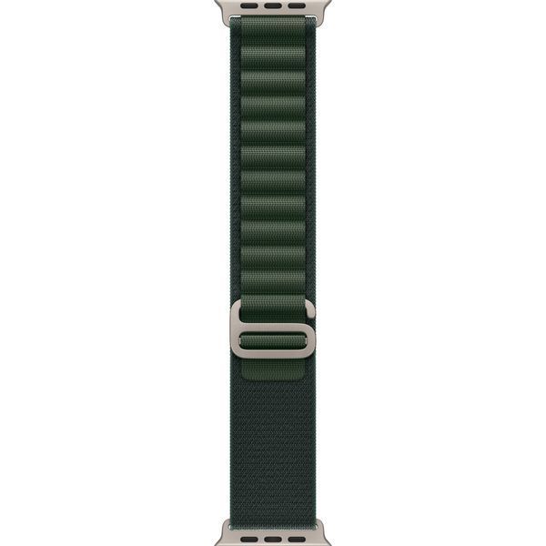 Ремінець Apple Watch Alpine Loop Band Medium Для Watch 49mm - Natural Titanium Finish - Dark Green (MXMV3) 330122 фото