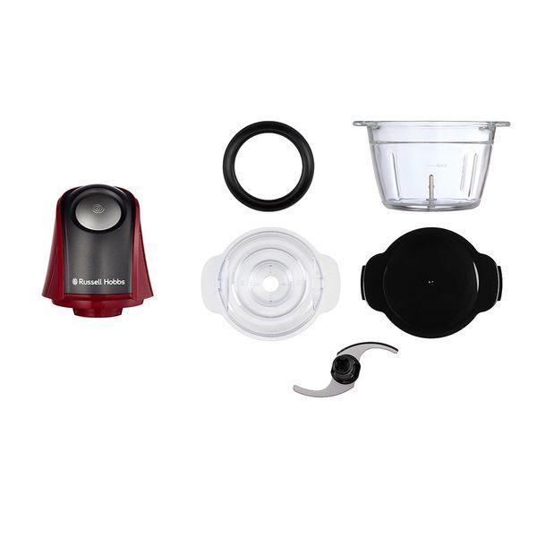 Подрібнювач Russell Hobbs Desire Red, 200Вт, чаша-500мл, скло, корпус-пластик, червоний 363836 фото