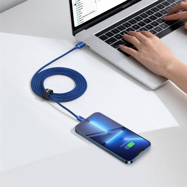 Кабель Baseus Crystal Shine Series Fast Charging Data USB кабель Type-C To Type-C 100W 1.2m (CAJY000603) Blue 260560 фото
