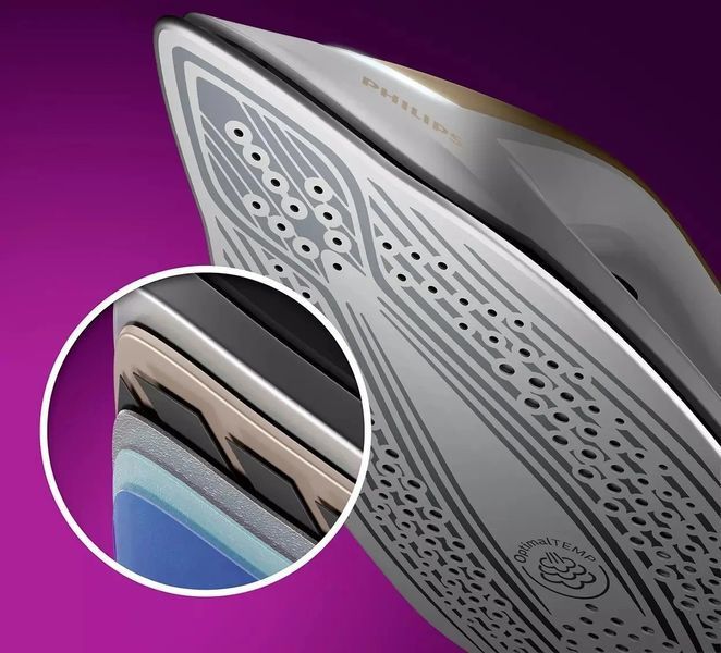 Праска-парогенератор Philips PerfectCare 8000 Series, 2700Вт, 1800мл, паровий удар -600гр, постійна пара - 170гр, нерж. сталь, біло-золотий (PSG8040/6 375189 фото