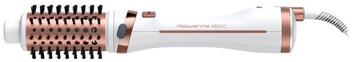 Фен-щітка Rowenta Brush Activ' Ultimate Care, 700Вт, 3 режими, іоніз-я, хол. обдув, оберт. насадок, кераміка, біло-золотий (CF9720F0) 369653 фото