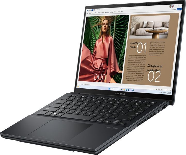 Ноутбук ASUS Zenbook DUO UX8406CA-QL049W 14" FHD OLED, Intel Ultra 7 255H, 32GB, F1TB, UMA, Win11, Сірий 368131 фото