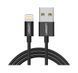 Кабель UGREEN US155 USB-A Male To Lightning Male Cable Nickel Plating ABS Shell 2m (80823) Black 283251 фото 1