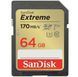 Карта пам'яті SanDisk SD 64GB C10 UHS-I U3 R170/W80MB/s Extreme V30 (SDSDXV2-064G-GNCIN) 375283 фото 1