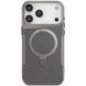 TPU+PC чохол Metal Buttons with MagSafe Carbon Ring для Apple iPhone 17 Pro Max (6.9") Сірий 396671 фото 1