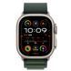 Ремінець Apple Watch Alpine Loop Band Medium Для Watch 49mm - Natural Titanium Finish - Dark Green (MXMV3) 330122 фото 2